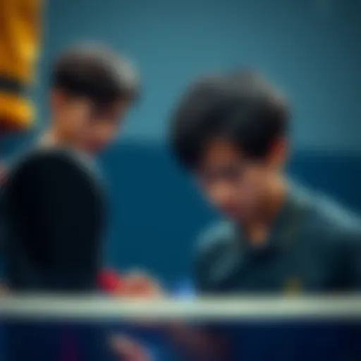 A teammate looks upset after losing a dropshot match, showing signs of frustration and disappointment. They are holding a paddle and staring down, reflecting on the match.