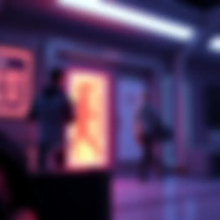 Animation showing a character leaving a party while traveling to Separanze, with a visual effect indicating their exit.