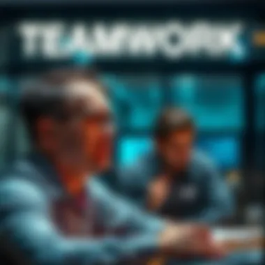 Teamwork Challenges A frustrated employee looks at a lazy coworker who is not contributing to the task at hand, highlighting the struggle of teamwork dynamics.