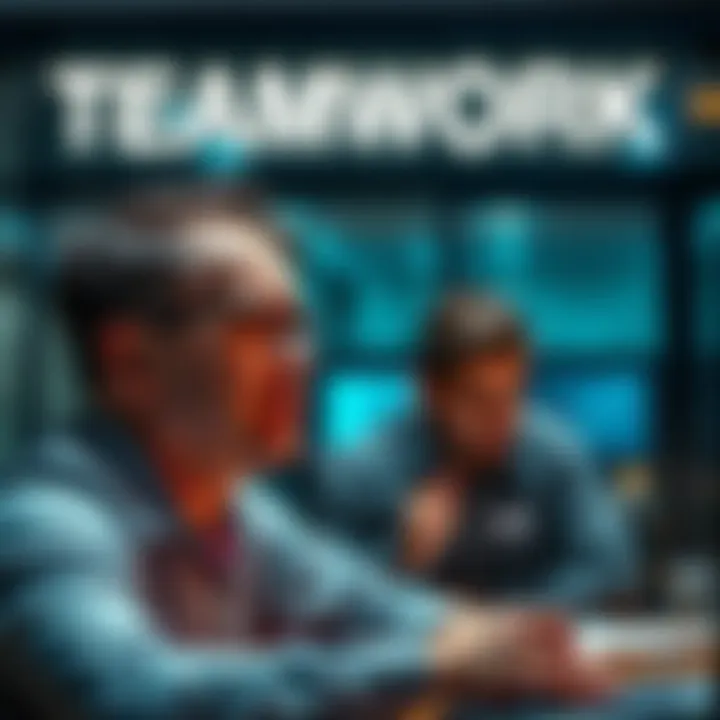 Teamwork Challenges A frustrated employee looks at a lazy coworker who is not contributing to the task at hand, highlighting the struggle of teamwork dynamics.