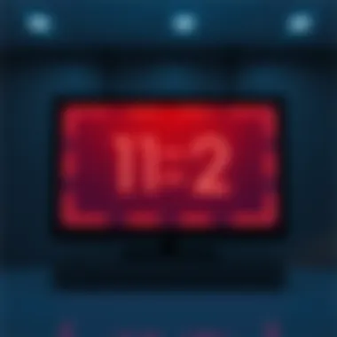 Teaser Video Announcement A digital screen displays a teaser video with the numbers 11 and 2 prominently featured, capturing viewers' attention.