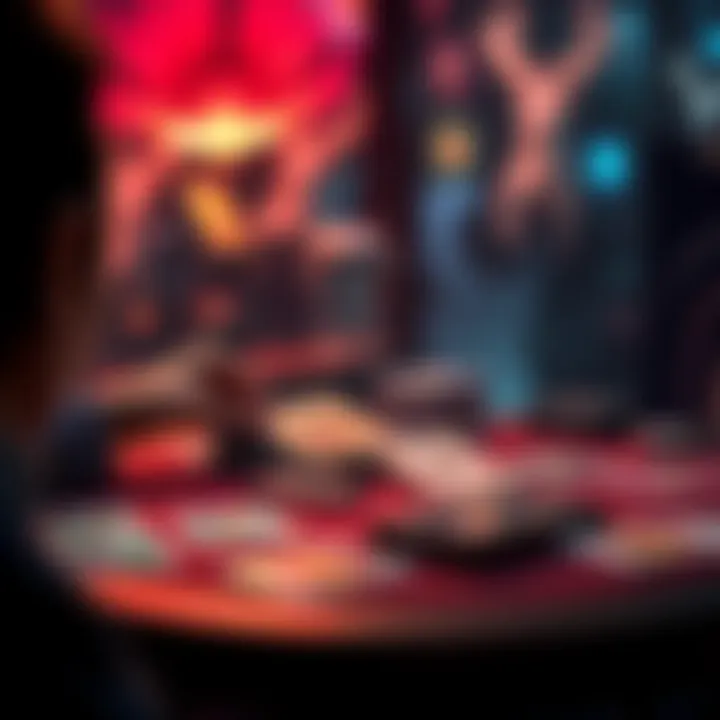 A person arranging cards on a table, considering the addition of Enchantress and Cosmo while removing others.