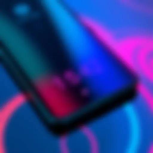 Close-up of a tech device showcasing an OLED screen with visible flaws