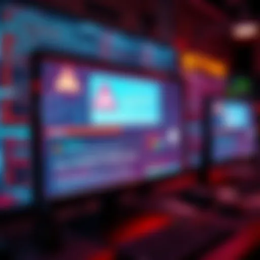 A computer screen showing error messages and warning signs indicating a system overload situation.