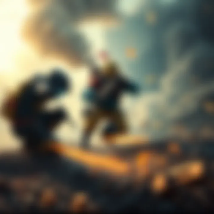 Techies character from Dota planting a bomb in a strategic location on the map