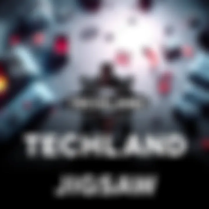 Techland logo with a background of game elements representing excitement for Jigsaw.