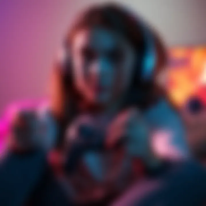 An 18-year-old girl sitting with an Xbox controller, looking for gaming friends online in Atlantic Standard Time.