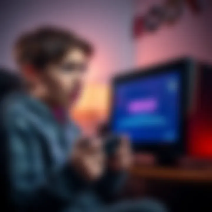 A teenager showing frustration while holding a game controller, with a game console displaying the RROD error