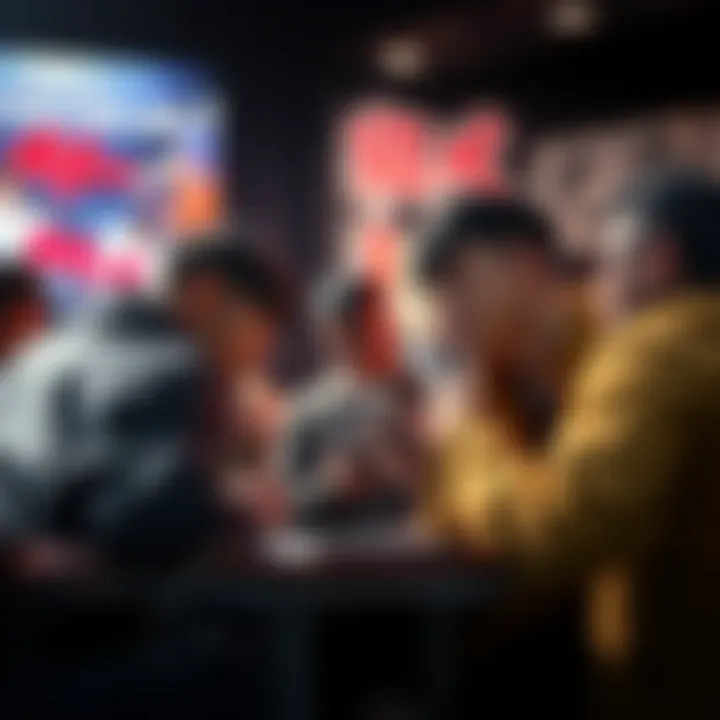 Fans passionately discussing Tekken Endings ranking on forums, sharing memories and excitement.