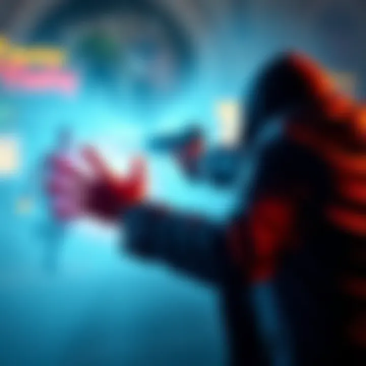 A character using telekinesis to push an enemy behind them in a gameplay scenario, with a glowing aura around their hands, highlighting the ability.