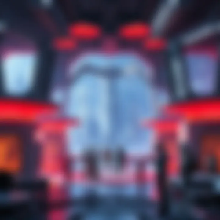 A scene featuring the vibrant environment of Telos and Citadel Station from KOTOR II, showcasing space stations and characters engaged in discussions.