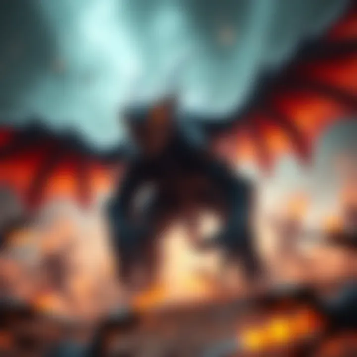 A fierce 5* Tempered Lagia monster displaying its powerful presence in a hunting arena, showcasing its toughness against hunters.