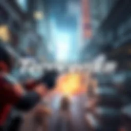 Tencent logo and a screenshot of Highguard gameplay, highlighting the game's graphics and action scenes