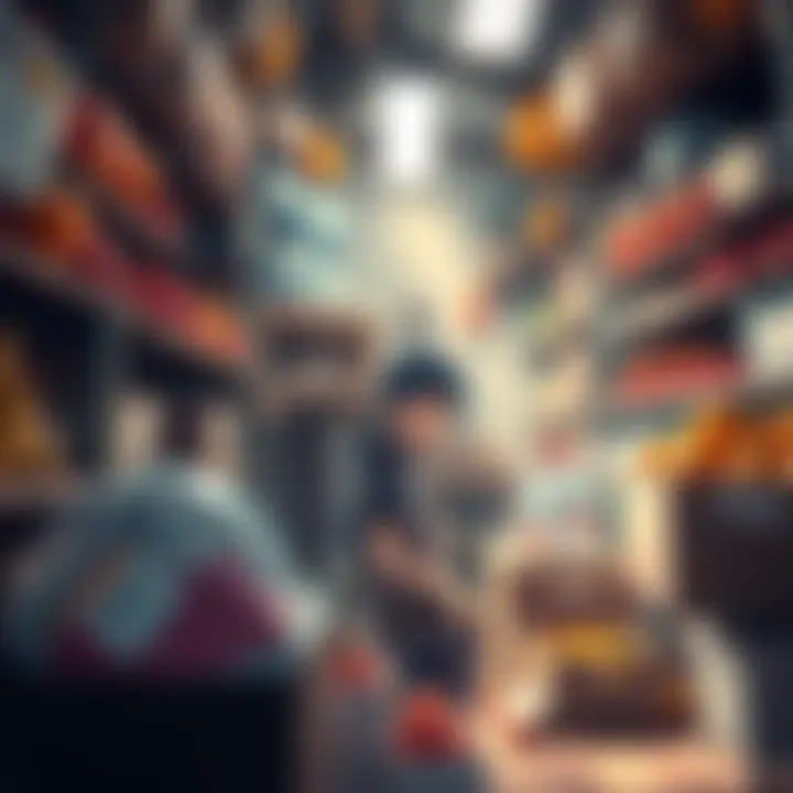 A character in Tengoku surrounded by various fruit items and makeshift storage solutions, focusing on effective inventory management.