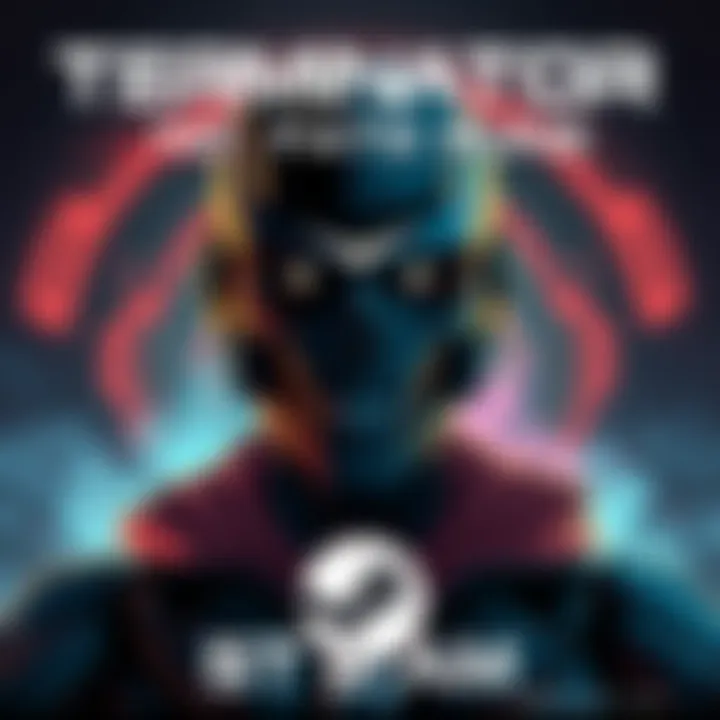 Terminator 2D NO FATE Rune Release Cover illustration showing the game Terminator 2D NO FATE Rune with a sleek design and Steam branding.