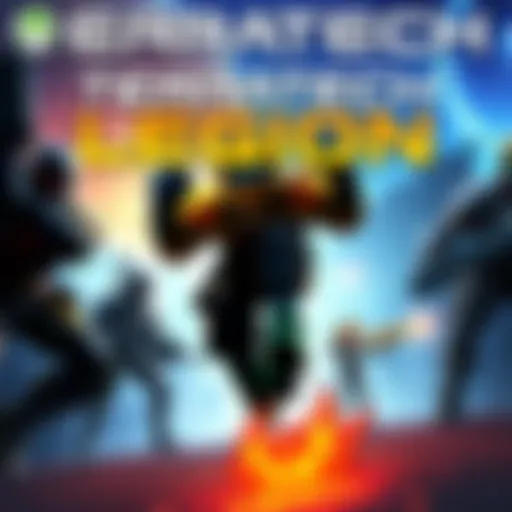 Cover art for TerraTech Legion showing vibrant game graphics and characters in action.