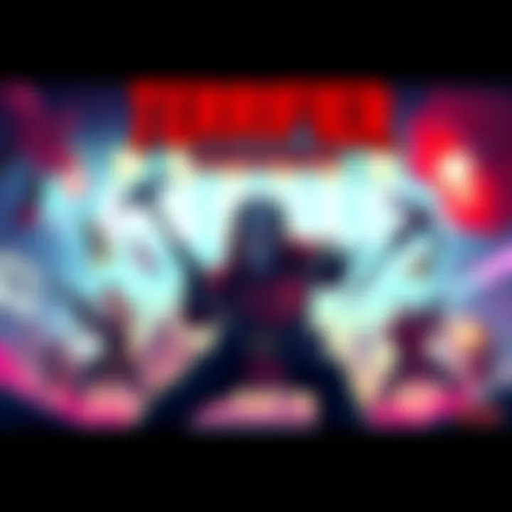 Cover art featuring vibrant pixel art style action scene from Terrifier: The ARTcade Game with characters and weapons depicted