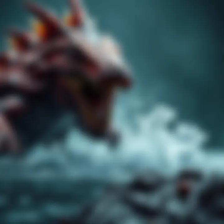 A Tetranadon fiercely battling for territory, showcasing its predatory nature in a dramatic encounter, with water splashing around.