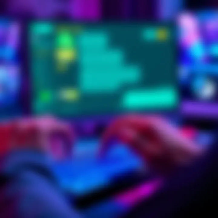 A gamer using a Bluetooth keyboard to send text messages on a gaming console