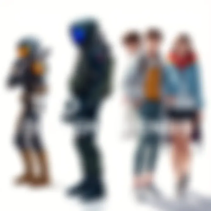 A comparison of detailed sci-fi characters and simpler casual characters in TFD. The image shows a transition from complex, futuristic designs to relaxed, everyday outfits worn by characters in the ga...