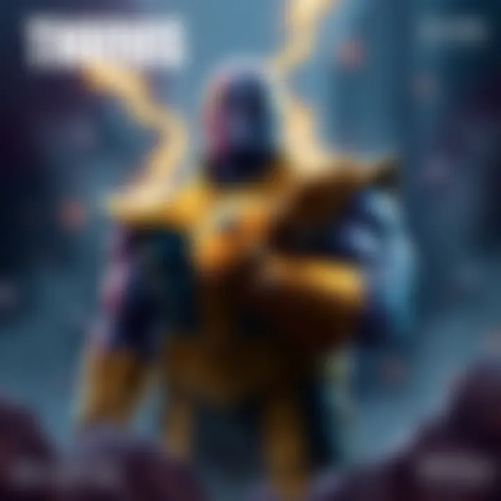 Thanos standing strong with his Infinity Gauntlet, representing his impact in comics and movies.