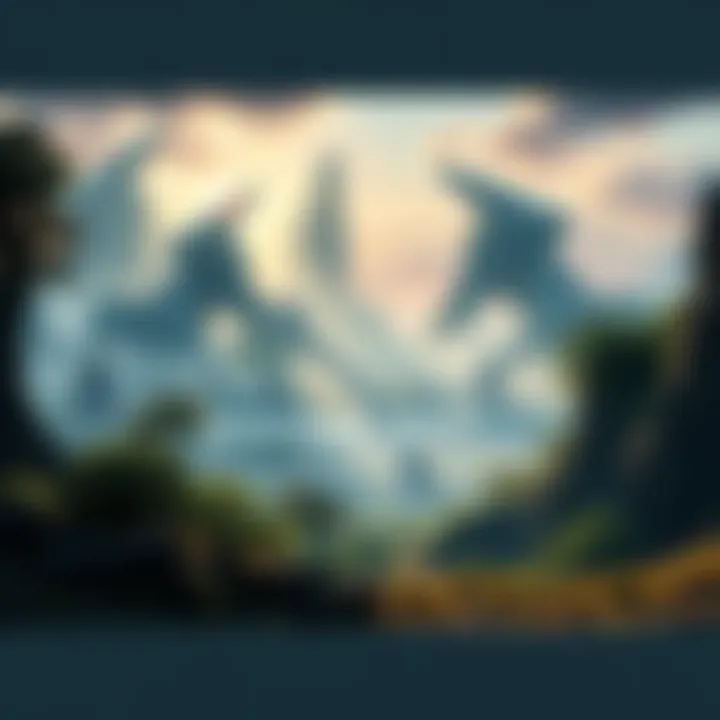 A scenic view of The Ark in Halo 3 showing lush landscapes and Forerunner structures.