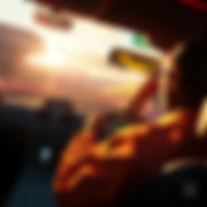 A player enjoying The Crew 2 in offline mode, driving through a vibrant game world without internet access.