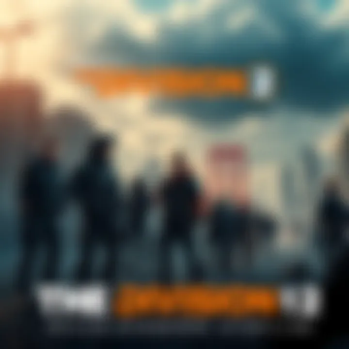 Key characters from The Division 2 standing together in a post-apocalyptic cityscape.