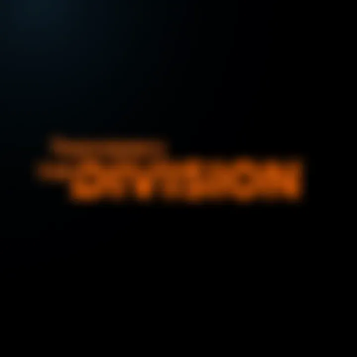 The logo of The Division video game with a dark background
