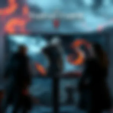A scene showing characters from The Witcher 4 in action on PC and console screens