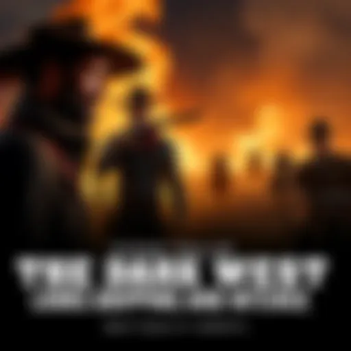 A gripping scene from The Dark West teaser showing intense action and suspense with main characters in a tense standoff