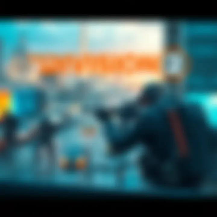 A character in tactical gear aiming a weapon at Black Tusk enemies in a cityscape of Washington, D.C.