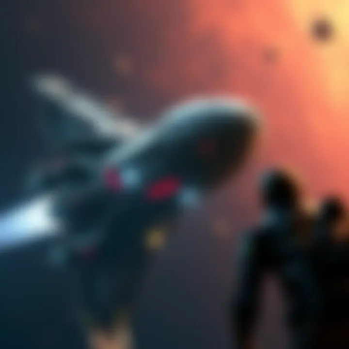 Gameplay scene from The Expanse: Osiris Reborn showing a spaceship and a captain in action