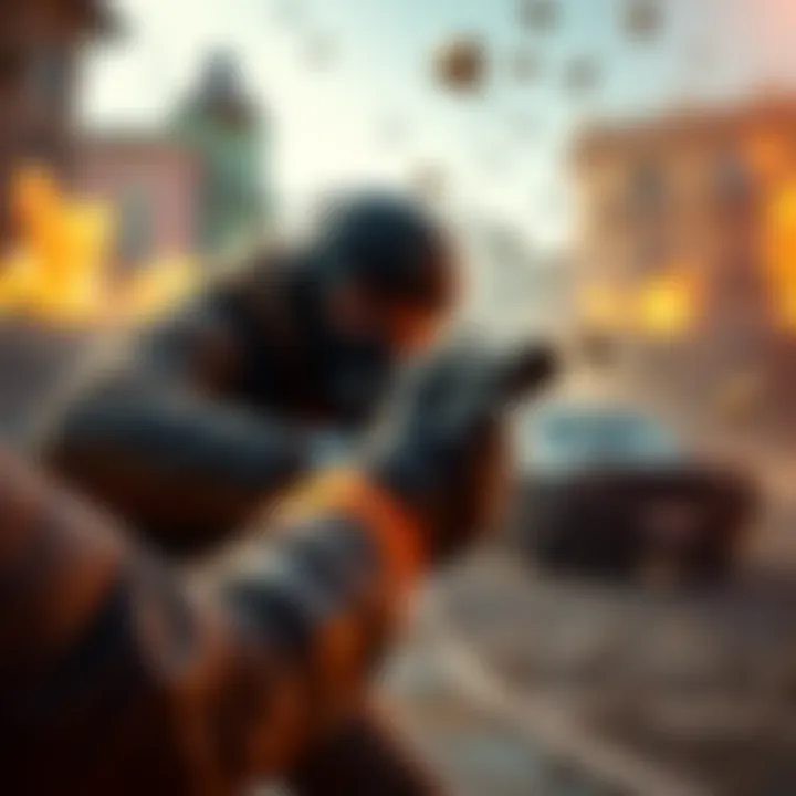 Action-packed gameplay in The Finals A player engages in action in The Finals, showcasing destruction mechanics and competitive play.