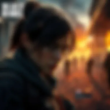 A character in a post-apocalyptic setting showcasing intense emotions and survival elements