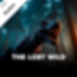 A still from The Lost Wild trailer featuring a dark forest with a lurking dinosaur, highlighting the horror elements of the game.