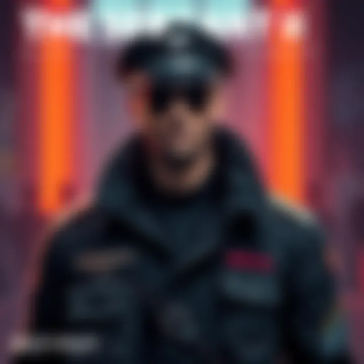 A fan's concept art of the character 'The Sargent II', showcasing a bold and charismatic figure dressed in an army-inspired uniform with modern accessories.