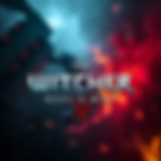 The Witcher 4 Logo The Witcher 4 game logo with a dark and mystical background showcasing fantasy elements.