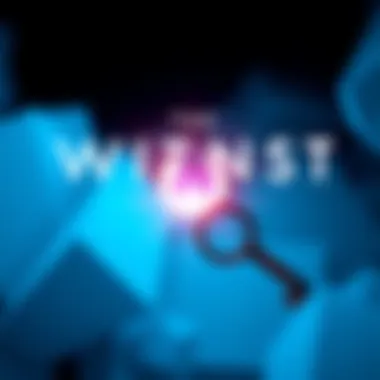 A graphic promoting a giveaway of a Steam key for The Witness game, featuring the game's logo and a key icon.