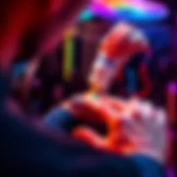 A person applying thermal paste on a CPU in a custom PC setup.