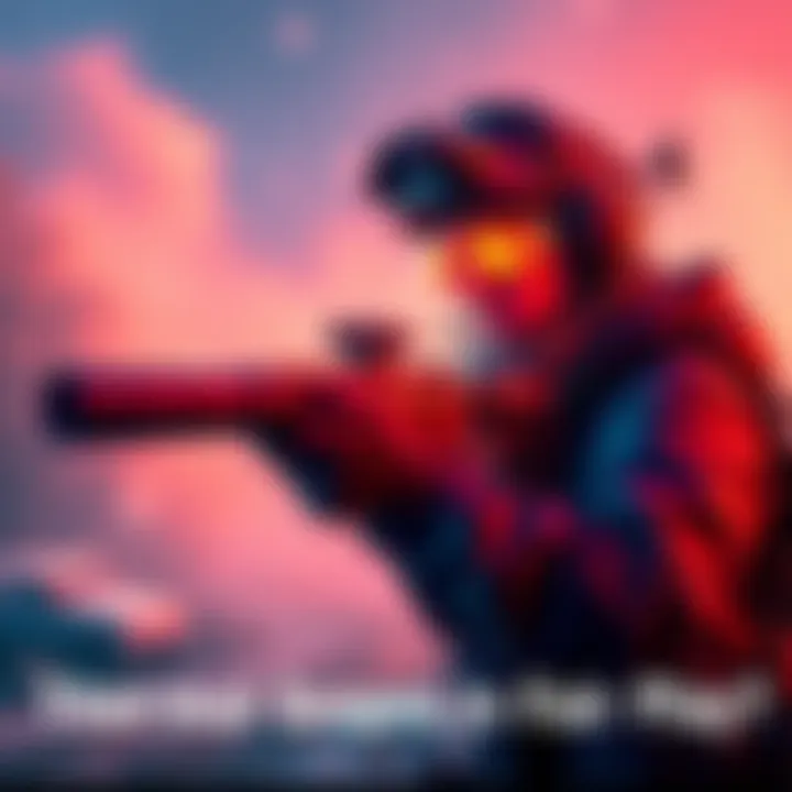 Thermal scope in a gaming scene A gaming character using a thermal scope to see through foggy weather while aiming at a target