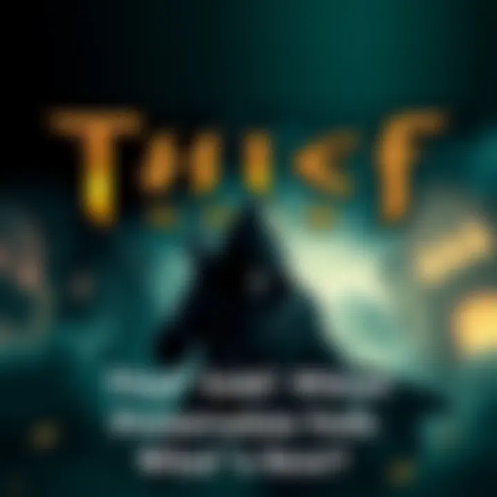 Thief Gold Game Preservation Thief Gold game cover featuring the main character in a shadowy environment, highlighting its stealth elements