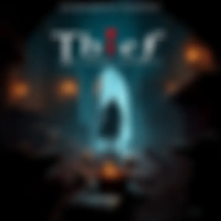 A character in dark clothing sneaking through a shadowy environment filled with traps and treasures in Hammerite Haunt.