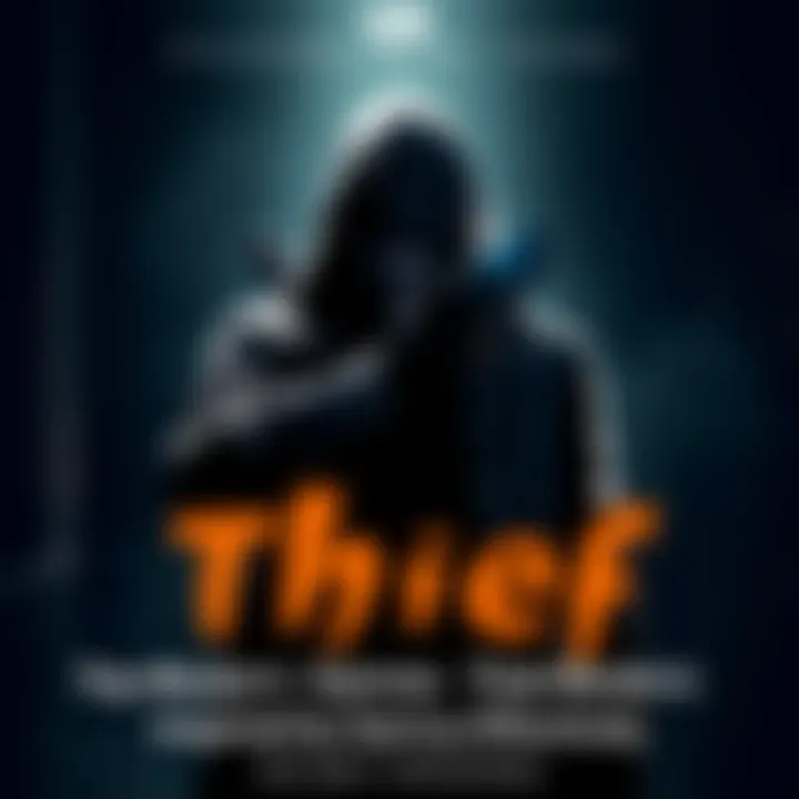 Thief-inspired Modern Game Art A character in stealth mode, blending into a shadowy environment, showcasing elements of modern games inspired by Thief.