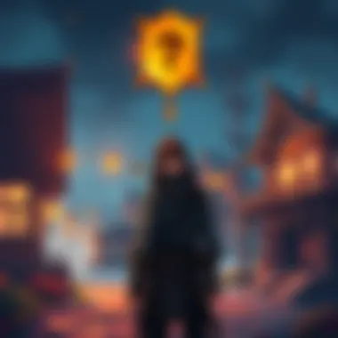 A character stands confused in a village, with a quest icon above their head, symbolizing the stuck thief meister skill quest.