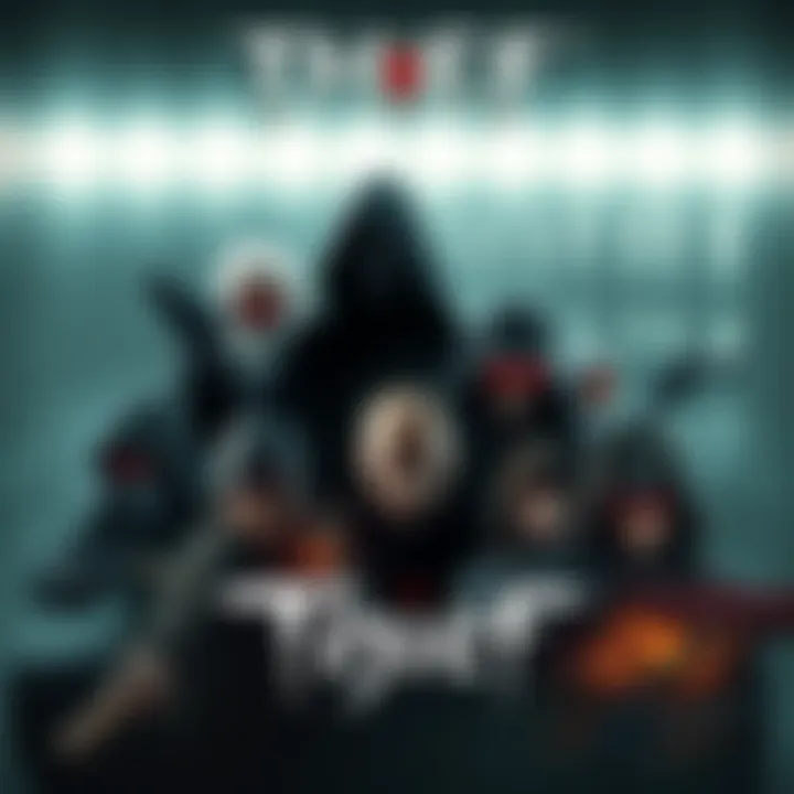 A collage of key contributors and scenes from the Thief game series, showcasing its evolution over time.