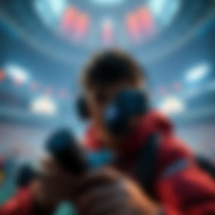 Third-Person Perspective Discussion in Gaming A gamer immersed in a third-person perspective gameplay environment, showing the contrast between player engagement and disconnection.