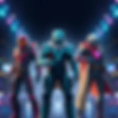 A visual display of three unique skins for a popular gaming character, showcasing their colors and designs.