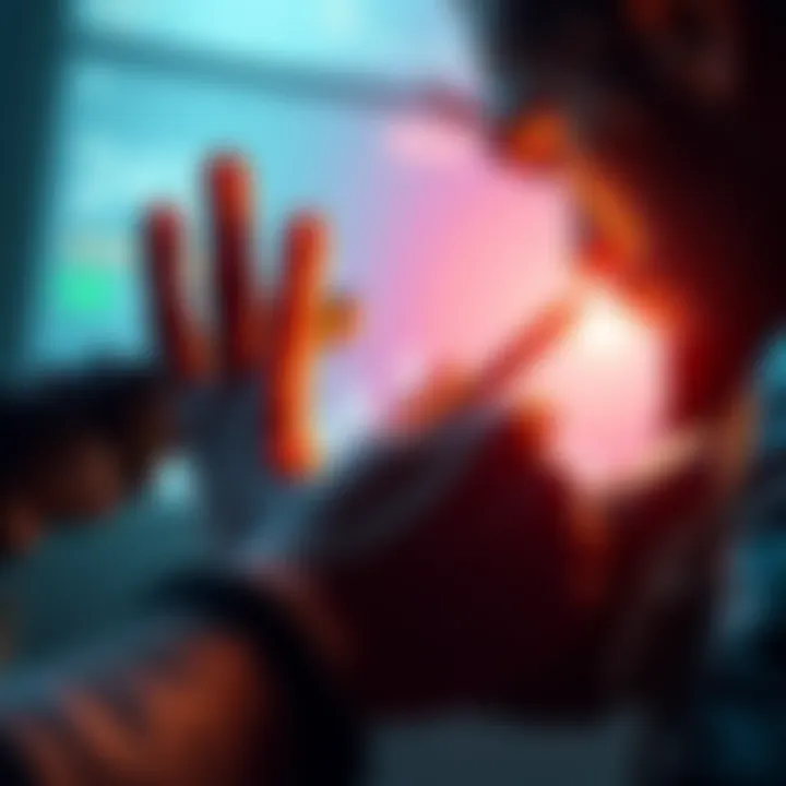 Three Fingers and Needle Interaction A player character interacting with the Three Fingers and a Needle in a game setting, showing a tense moment of decision.