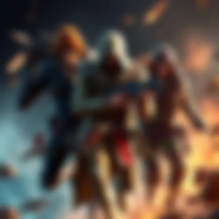 Three legendary AC players collaborating during a mission, showcasing teamwork and excitement in gaming.